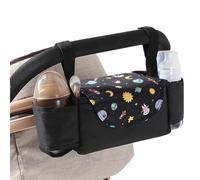 AOOPOO Sac de Rangement pour Poussette Universel, Bébé Sac Organisateur Poussette Sac Landau de Grande Capacité avec 2 Porte-Gobelets et Bandoulière pour Biberons Couches Lingettes Jouets