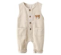 AOOPOO Salopette Bébé en Velours Côtelé Combinaison Tout-petit Garçon Fille Pantalon à Bretelle Décontracté avec Poches Overalls en Coton Vêtement Bébé Autumne Hiver Printemps 0-3 Ans
