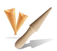 aoory Corne à gaufres en Bois de Plantation, Sacs gaufrés, gaufres, Sacs à gaufres, Petits gaufres à Glace