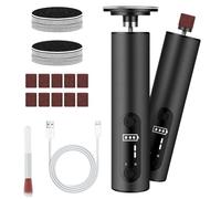 AOOSA 2 en 1 Râpe à Pieds Pédicure Electrique, 9 Vitesses Réglables Kit Rappe Pieds Pédicure, Rechargeable Type-C Rape Pedicure avec Papier Abrasif Remplaçables pour le soin des pieds et des ongles