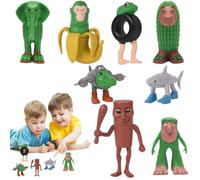 AOOSA Figurines Italian Brainrot, Lot de 8 Tung Tung Tung Sahur Figures, Tralalero Tralala Figure Toy, Figurines d'action de Collection, Cadeau Créatif pour Enfants et Adultes Fans