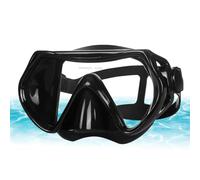 AOOSA Masque de Plongée, Masque de Snorkeling en Verre Trempé, 180° View HD Anti-buée Anti-Fuite Lunettes de Natation avec Cache-Nez pour la Plongée avec Tuba, Apnée, Natation, Unisexe, Noir