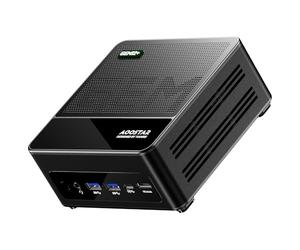 AOOSTAR GEM12+ 8845HS Mini PC Noir Mini PC Gaming Ryzen 7 PRO 8845HS (8C/16T, jusqu'à 5,1 GHz), 32Go DDR5 RAM 1To PCIE4.0 SSD Mini Ordinateur 4K 4-Display/OCULINK/HD2.1/DP1.4/2*USB4/WiFi6/2*2*2*.5G