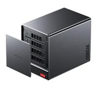 AOOSTAR WTR PRO Intel N100 Mini PC NAS 4 baies, pas de RAM, pas de SSD, 2 x M.2 2280 NVMe, mémoire SATAx 4 2,5/3,5 (jusqu'à 4 x 22 To), pas de disque dur, seulement 4 cadres de disque dur sans système