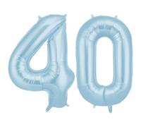 AOOSU Ballon d'Anniversaire 40 Ans Couronne Bleu Ciel, Foil Ballon Numéro Chiffre 101cm, Gonflable Hélium, Deco Anniversaire 40 Ans Grand Ballons pour Fête Party Mariage