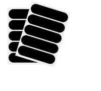 AOOSU Bandes Stickers Noirs Rétro Réfléchissants, 2Pcs Kit 10 Stickers Autocollants Noirs Réfléchissants Casque Moto Autocollant Réfléchissant pour Casque Moto, Vélo, Trottinette -Taille 8.5 * 2.3cm