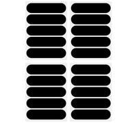 AOOSU Bandes Stickers Noirs Rétro Réfléchissants, 4Pcs Kit 20 Stickers Autocollants Noirs Réfléchissants Casque Moto Autocollant Réfléchissant pour Casque Moto, Vélo, Trottinette -Taille 7 * 1.8cm
