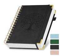 AOOSU Carnet de Notes, Carnet A5 à Carreaux, Cahier A5 à Spirale, Papier Encreur 100g/M² Life Planner Agenda Scolaire-Organiseur Compact & Élégant, Planning Scolaire & Professionnel