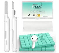 AOOSU Kit De Nettoyage pour iPhone, Kit Nettoyage pour AirPods, Pâte De Nettoyages Stylo Chiffon Microfibres, 3 in 1 Nettoyeur Airpods Stylo Multifonctionnel pour Écouteurs Et Téléphones-Vert