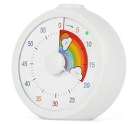 AOOSU Minuteur Visuel Timer Enfant, Compte à Rebours de 60 Minutes | Visual Timer pour Enfants et Adultes avec Fonction Flash Silencieuse, Silencieux/Fort pour Cuisine, Salle de Classe, Réunion