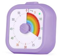 AOOSU Minuteur Visuel Timer Enfant, Compte à Rebours de 60 Minutes | Visual Timer pour Enfants et Adultes avec Fonction Flash Silencieuse, Silencieux/Fort pour Cuisine, Salle de Classe, Réunion