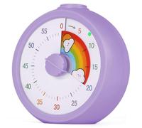 AOOSU Minuteur Visuel Timer Enfant, Compte à Rebours de 60 Minutes | Visual Timer pour Enfants et Adultes avec Fonction Flash Silencieuse, Silencieux/Fort pour Cuisine, Salle de Classe, Réunion