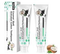 AOOSU Pate Dentifrice Au Charbon, 2 Pack Dentifrice Naturel À Coconut Shell Activated Carbon Toothpaste Blanchissant Anti-Plaque Et Réduire La Sensibilité Des Gencives Haleine Fraîche