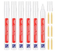 AOOSU Stylo Joint Carrelage Blanc, 6Pcs Stylo de Carrelage à Coulis avec Pointe de Rechange, Imperméable Marqueur Joints, Rénovateur de Coulis pour Joints de Carrelages de Cuisine et Salle de Bain Sol