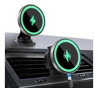 AOOSU Support Telephone Voiture Induction, 15W Chargeur Induction Voiture Chargeur Voitures Support de Téléphone Portable Magnétique sans-Fil
