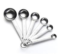 AOOSY cuillère doseuse,6 pièces inoxydable cuillères à mesurer polies au miroir 1/8 TSP, 1/4 TSP, 1/2 TSP, 1 TSP, 1/2 TBLS et 1 TBLS pour la cuisson