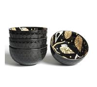 AOOSY Lot de bols en porcelaine - 350 ml - Bol à riz, soupe et salade en porcelaine et céramique pour salade, soupes, ramen, riz, dessert