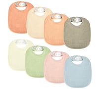 AOOTE Bavoirs Bébé Naissance, 8PCS Bavoirs Bébé Mousseline Foulard, Mousseline Foulard Bavoir Bebes Réglables, Coton Doux Absorbant Respirent Nourrissons Pour Filles Garçons Bave Et Dentition