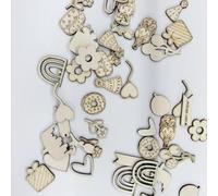 AOOTE Confettis en Bois Anniversaire, 100pcs Confettis Décoratifs de Table, Confetti en Bois Décoration de Table pour Anniversaire, Banquets,cartes de vœux, décorations, cadeaux