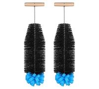 AOOTE Goupillon Bouteille, 33 cm Pinceau de Bouteille, 2pcs,Bleu | Brosse Dense pour Biberon,Brosses à Bouteilles avec Embout Doux en Coton, Goupillon Compatible avec Carafe