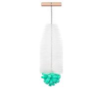 AOOTE Goupillon Bouteille 35cm,Brosse Dense pour Biberon, Brosses à Bouteilles avec Embout Doux en Coton, Goupillon Compatible avec Carafe, Nettoyage Profond sans Rayures Ni Résidus(Vert)