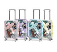 AOOTE Mini Valises,4 Pièces Valise Miniature,4 Couleurs | Mini Válise Jouet,Petite Valise décorative,Miñi Trolley De Voyage pour Anniversaire Vacances Cartes-Cadeaux Cadeau de Voyage