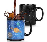 AOOTE Tasse Magique, Système Solaire Tasse à Café, Tasse Qui Change de Couleur avec la Chaleur, Mugs et Tasses à Café, Tasse en Céramique, pour Famille, Ami, Collègue, Anniversaire (12oz)
