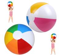 AOOTUERL Ballon de Plage Gonflable, 2 Pièces Ballon Gonflable Piscine, 40cm Ballon Piscine pour Fête de Piscine, Ballon Enfant, pour Piscine, Plage, Piscine