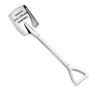 AOOTUERL Cadeau Papa Original,Petite Cuillère à Dessert Longue en Inox Gravée BAD'S ICECREAM SHOVEL Cadeau Fete des Peres, Cuillere a Cafe Cuillere a Soupe Idee Cadeau Anniversaire Noel pour Papa
