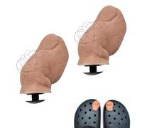 AOOTUERL Lot de 2 breloques amusantes pour chaussures en forme de gros orteil poilu, décoration unique 3D, pour adultes et enfants, pour fête d'anniversaire, hilarant et réaliste, taille unique, Pas