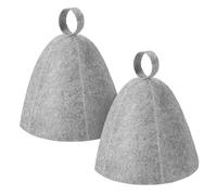 AOOTUERL Lot de 2 chapeaux de sauna ergonomiques en feutre pour homme et femme, chapeau de vaporarium, chapeau de bain en feutre Banya russe, accessoire de chambre à coucher, appuie-tête en feutre