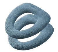 AOOTUERL Lot de 2 housses de siège de toilette plus épaisses - Tissu doux, épais, extensible, lavable, installation facile, housse de siège de toilette confortable (vert foncé)