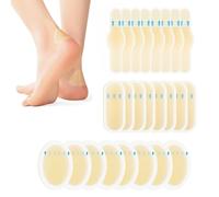 AOOTUERL Lot de 24 PCS pansements invisibles en gel hydrocolloïde pour les pieds, bandages résistants à l'eau-les doigts, les talons et la peau (3 tailles mixtes)