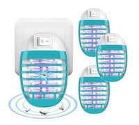 AOOWU Anti Moustique Lampe, 4PCS Moustique Tueur Lampe, Lampe UV Tueur d'Insectes Electrique, Destructeur de Mouches Intérieur, Piège à Mouches Efficace, Tuer Les moustiques et Autres Insectes Volants