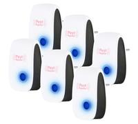 AOOWU Anti-moustiques ultrasoniques, 6PCS Répulsif Ultrasonique pour Souris, Anti-Rats, Silencieux Non-Toxique, Répulsif Intérieur Dispositif Anti Souris Insectes, Moustiques, Cafards, Rats, Araignées
