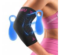 AOOWU Attelle Coudière Tendinite, Coudière de Compression Sportive avec 2 Pads de Gel, Coudière Musculation et Épicondylite de Compression, Hommes Femmes pour Soulage la Douleur Tennis Sport Gym