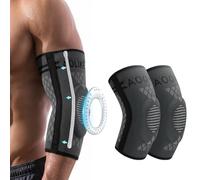AOOWU Attelle de Coude, 2PCS Coudiere Tendinite Avec Coussinet en Silicone & 2 Ressorts de Soutien, Orthèse Coude Douleurs Articulaires et Arthritiques, Blessures Sportives Prévention Coude de Tennis