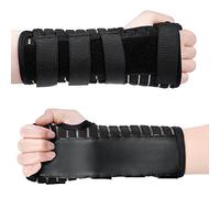 AOOWU Attelle de Poignet, Réglable et Respirant Attelle Canal Carpien Tendinite Poignet, pour l'arthrite, la Tendinite, l'entorse, le Soulagement de la Douleur Articulaire(M, Noir Droite)