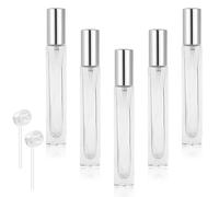 AOOWU Bouteille Vaporisateur de Parfum, 5PCS Vaporisateur Parfum Vide Rechargeable 10ML Mini Portable Voyage Parfum Atomiseur Bouteille, Facile à Ingérer, Etanchéité Solide, L'odeur ne S'évapore Pas