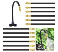 AOOWU buse de pulvérisation en laiton, 12PCS 8mm*20cm Tige universelle buses de brumisation filetées, buse brumisateur d'atomisation cuivre réglable, buse d'irrigation directe, pour Jardin Terrasse