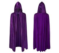 AOOWU Cape de Prince Enfants, Halloween Cape à Capuche Vampire,Costume de Prince pour se déguiser en Roi et en Prince, Carnaval et Les fêtes à thème, Violet, 100cm
