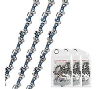 AOOWU Chaînes de Tronçonneuse Faible Rebond 3/8" LP 52 maillons, 1,3mm Lot de 3 Chaîne de Tronçonneuse, Chaîne de Rechange à Faible Rebond, Compatible avec Hyundai HYC1600E 120 Mark II