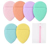 AOOWU Coton Demaquillant Lavable, 6PCS Disque Démaquillant Réutilisable, Lingette Demaquillante Lavable Double Face Disponible, Doux Microfibre Démaquillant, pour Nettoyage du Visage, Soins de la Peau