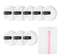 AOOWU Coton Demaquillant Lavable, 8PCS Disque Démaquillant Réutilisable, Lingette Demaquillante Lavable Double Face Disponible, Doux Microfibre Démaquillant, pour Nettoyage du Visage, Soins de la Peau