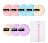AOOWU Coton Demaquillant Lavable, 8PCS Disque Démaquillant Réutilisable, Lingette Demaquillante Lavable Double Face Disponible, Doux Microfibre Démaquillant, pour Nettoyage du Visage, Soins de la Peau