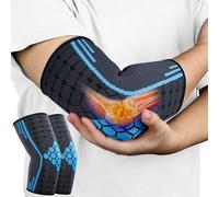 AOOWU Coudière Tendinite, 2PCS Coudière Musculation et Épicondylite, Respirant Attelle Coude, Antidérapant Compression Coudière De Maintien, pour Coude de tennis,Tendinite Coude,Soulagement de Douleur