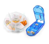 AOOWU Coupe-Comprimé, Séparateur De Pilules Avec Boîte à Pilule, Coupe-pilules Pour Petits Ou Grands Pilules, Séparateur De Comprimés Avec Lame Et Compartiment De Rangement Pour Pilules