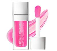 AOOWU Hydrating Lip Glow Oil, Gloss Repulpant Levres Plumping Lip Gloss Tinted Lip Balm Transparent Lip Care Huile à Lèvres Adaptée aux Lèvres des Femmes Hydratante et Durabl Rose(007)