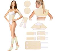 AOOWU Kit de Pack d'Huile de Ricin, Réutilisables Castor Oil Packs, Kit de compresses d'huile de ricin, Ensemble d'huile de ricin bio aide à dormir, améliore la circulation digestive, la constipation