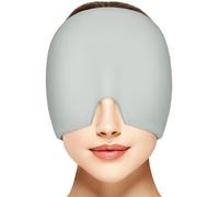 AOOWU Migraine Cap Bonnet, 180° Bonnet Migraine Relief Cap En Gel, Poche de Glace en Gel, Masque de Glace Anti migraine rafraîchissant, Réutilisable Masque Migraine Et Céphalées, Cold Therapy Relief